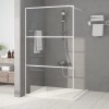 VidaXL Paravan duș walk-in, alb, 115x195 cm, sticlă ESG transparentă