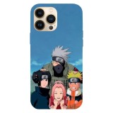 Husa compatibila cu Apple iPhone 15 Pro Max model Kakashi Team Naruto Shippuden, Silicon, TPU, Viceversa, Transparent, Carcasa