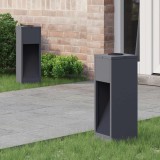 vidaXL Lampa de parcurs LED solar 2 pcs Antracit Oțel laminat la rece 879711