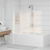 vidaXL Ecran de baie Mat 120 x 117 cm Aluminiu &amp; Panou PP 42023504