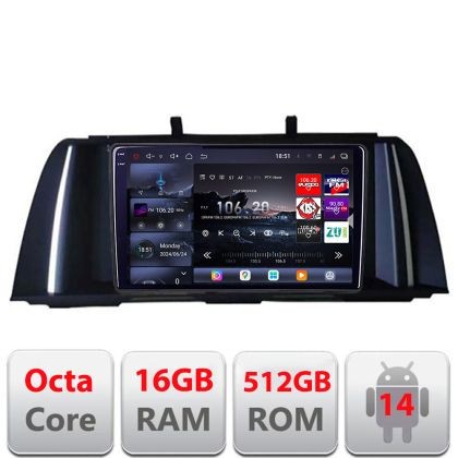 Navigatie Seria 5 F10 2010-2012 CIC 8 core QLED 2K 16+512 360 Android Waze USB Navigatie Internet Youtube Radio Edotec CarStore Technology