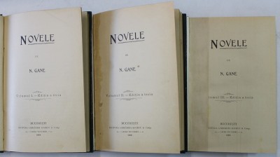 NUVELE de C. GANE , VOLUMELE I - III , 1899 foto