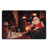 Suport Farfurie Decorativ Craciun cu Santa Claus Semineu, CMCLASS