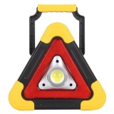 Triunghi SOS Cu Lanterna LED COB, FOXMAG24, LED Rosu , Incarcare Solara , USB , Acumulator Integrat , Galben