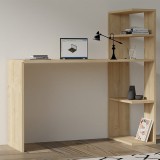 Birou cu biblioteca Mergo, Pako World, Stejar, 121x51x75 cm