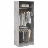 Gossi sifonier, gri beton, 80x50x200 cm, lemn prelucrat