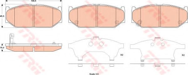 Set placute frana,frana disc SUZUKI SWIFT IV (FZ, NZ) (2010 - 2016) TRW GDB3522