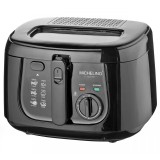 Friteuza cu ulei MICHELINO 74293, 2.5 litri, 1800 W, termostat cu reglare continua 150-190&deg;, negru