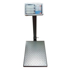 Cantar electronic cu acumulator, 350 kg, display LCD, 7 memorii, platan metalic