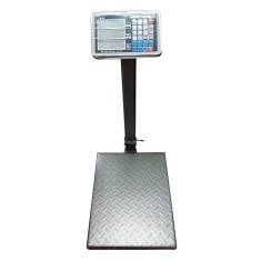 Cantar electronic cu acumulator, 350 kg, display LCD, 7 memorii, platan metalic foto