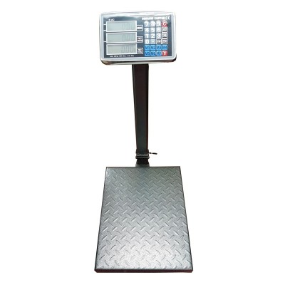 Cantar electronic cu acumulator, 350 kg, display LCD, 7 memorii, platan metalic foto