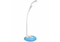 Lampă de birou, LED multicolor, control tactil, albă, 50 cm foto