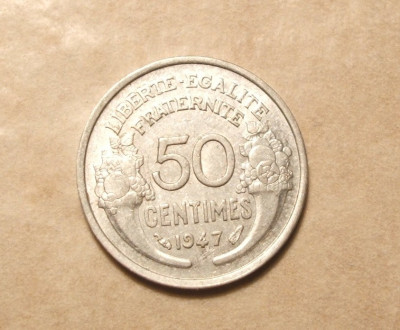 FRANTA 50 CENTIMES 1947 foto