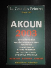 J. A. Akoun - La cote des peintres (2003) foto
