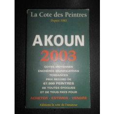 J. A. Akoun - La cote des peintres (2003)