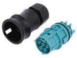 Conector Circular Mufă Mamă 5 PIN Argintat 20A 250V