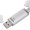 Memorie USB 128 GB Hama cu USB 3.0 USB 3.1 de tip C, argintiu - RESIGILAT