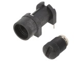 Clemă siguranţă cilindrică PCB 5x20mm 6,3A UL94V-0