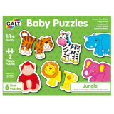 Baby Puzzle: Animale din jungla (2 piese) PlayLearn Toys, Galt