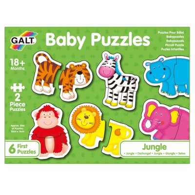 Baby Puzzle: Animale din jungla (2 piese) PlayLearn Toys foto