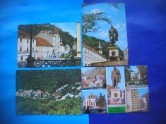HOPCT LOT 2402 BAILE HERCULANE -JUD CARAS SEVERIN -4 CARTI POSTALE-CIRCULATE