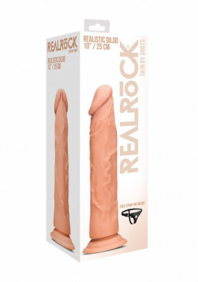 Strapon femei cu chilot, Dildo Natural Realistic, Real Rock, 25 cm x 5,6 cm foto