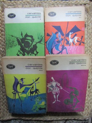Don Quijote - Miguel de Cervantes 4 volume, bpt, Editura pentru literatura, 1969 foto