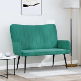 vidaXL Canapea cu două locuri Turcoaz 115 x 61 x 87 cm Catifea 42028969