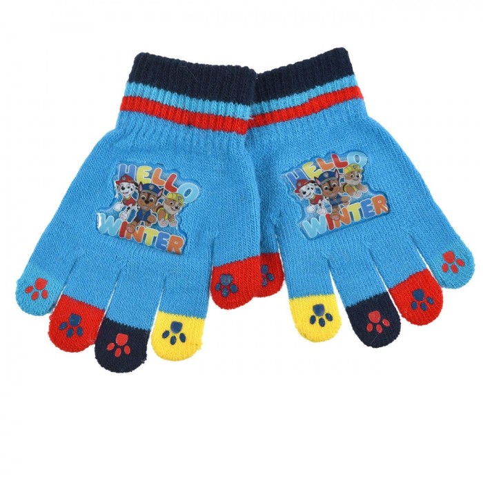 Mănuși Copii, Paw Patrol, Multicolor, Mărime 2-5 Ani, Motiv Pătrățele Colorate