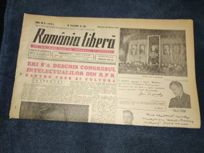 ZIARUL ROMANIA LIBERA 30 MARTIE 1949 foto