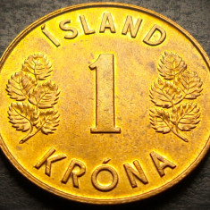 Moneda 1 KRONA / COROANA - ISLANDA, anul 1975 * cod 3868 A = UNC