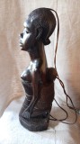 Maternitate statuetă Africa sculptată &icirc;n lemn