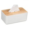 Suport Servetele, Model Lemn, Plastic Alb, Dimensiuni 23x13x10cm, Oem