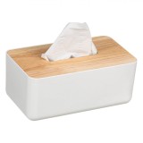 Suport Servetele, Model Lemn, Plastic Alb, Dimensiuni 23x13x10cm