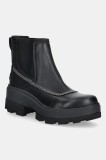 Sorel ghete chelsea de piele JOAN FRWD CHELSEA culoarea negru, cu platforma, 2138421010