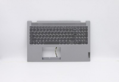 Carcasa superioara cu tastatura palmrest Laptop, Lenovo, Flex 5-15ITL05 Type 82HT, 5CB0Y85684, 4600K1130001, Platinum Grey, iluminata, layout US foto