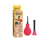 Irigator igiena intima Seven Creations Whirling Spray, 300ml, PVC, Rosu, cu 2 capete