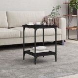 Gossi masuta de cafea, negru, 40x40x55 cm, lemn prelucrat