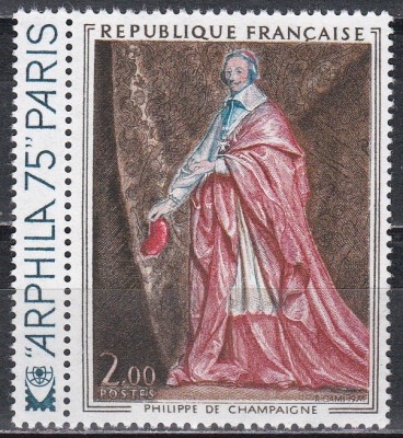 Franta 1974 - Arta franceza, Serie cu Tabs, MNH foto