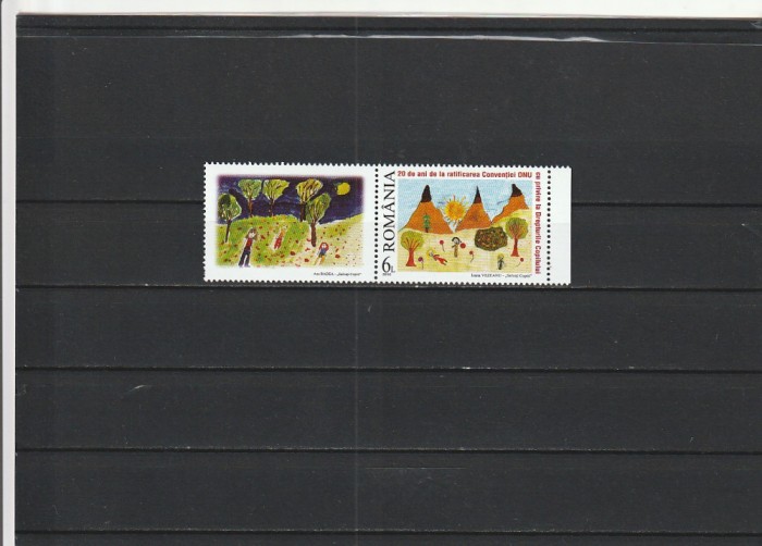 ROMANIA 2010 LP 1879 c DREPTURILE COPILULUI SERIE CU VINIETA MNH NESTAMPILATA