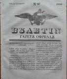 Ziarul Buletin, gazeta oficiala a Principatului Valahiei, nr. 67, 1839