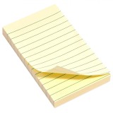 Notițe Adezive, Galbene cu Dungi, 7.6x12.7cm, 150 File
