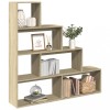 VidaXL Bibliotecă/separator cameră stejar sonoma 143,5x29x143,5cm lemn