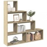 VidaXL Bibliotecă/separator cameră stejar sonoma 143,5x29x143,5cm lemn