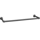 Suport de perete pentru haine SONGMICS, metal, stil industrial, 92x30 cm, negru