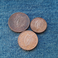 109 - Lot 1 + 2 + 5 euro cent 2002 2003 Irlanda / eurocent / primul an de batere