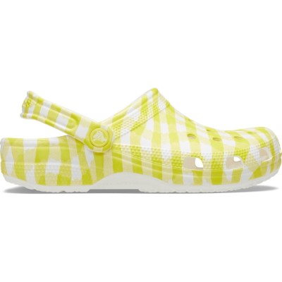 Saboti Crocs Classic Gingham Clog Galben - Daylily foto