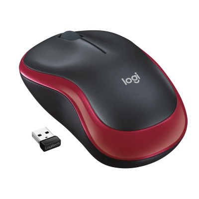 Mouse Wireless LOGITECH Wireless Mouse M185, 1000 dpi, Rosu foto