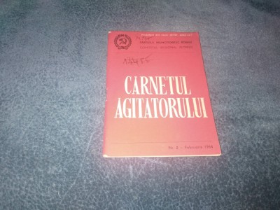 CARNETUL AGITATORULUI NR 2 FEBRUARIE 1964 foto