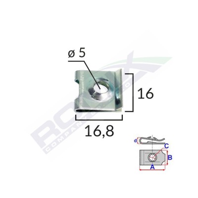 Clips Metalic Fixare Universal Set 10 Buc 134511 16151-RMX foto